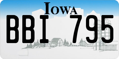 IA license plate BBI795