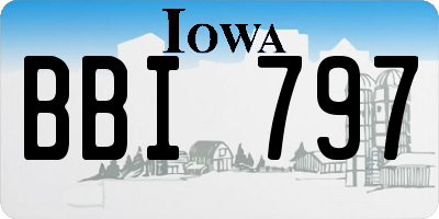 IA license plate BBI797