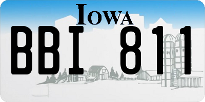 IA license plate BBI811