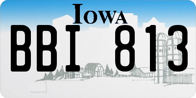 IA license plate BBI813