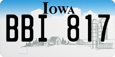 IA license plate BBI817