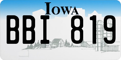 IA license plate BBI819
