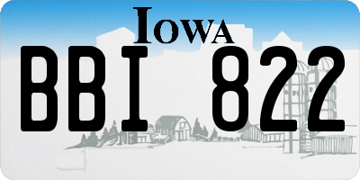 IA license plate BBI822