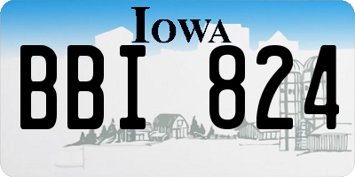 IA license plate BBI824