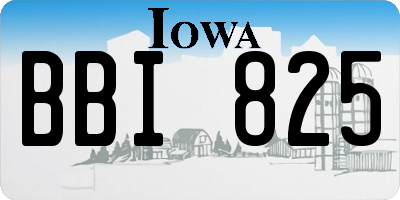 IA license plate BBI825