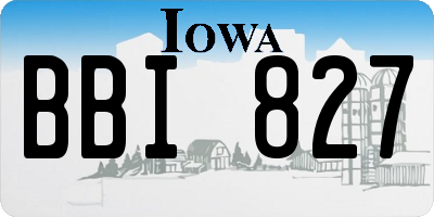 IA license plate BBI827