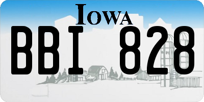 IA license plate BBI828