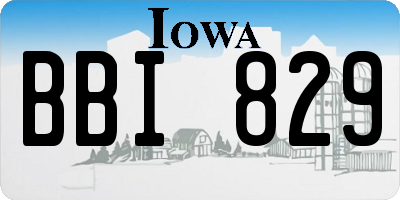 IA license plate BBI829