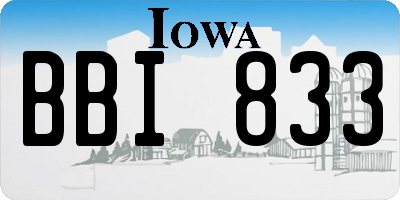 IA license plate BBI833