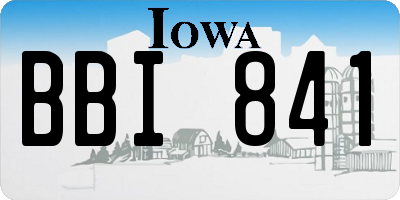 IA license plate BBI841