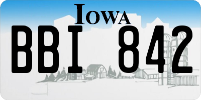 IA license plate BBI842