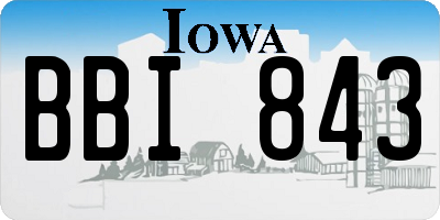 IA license plate BBI843