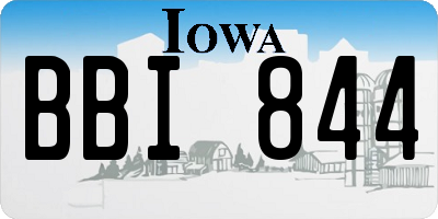 IA license plate BBI844