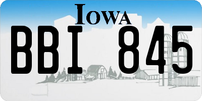 IA license plate BBI845