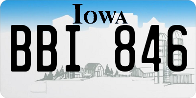 IA license plate BBI846