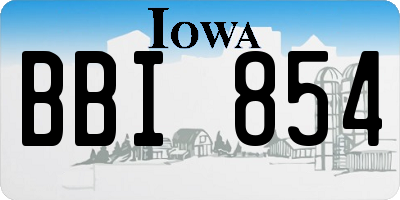 IA license plate BBI854