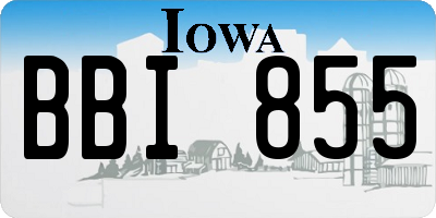IA license plate BBI855