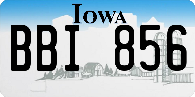 IA license plate BBI856