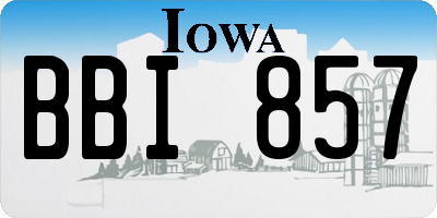 IA license plate BBI857