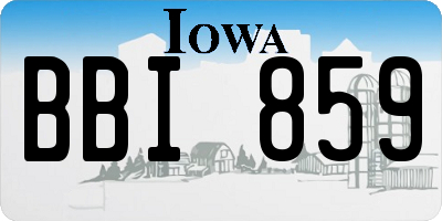 IA license plate BBI859