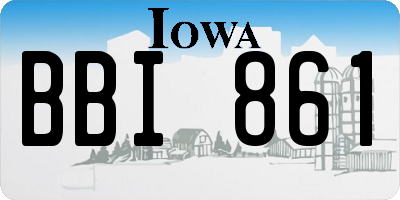 IA license plate BBI861