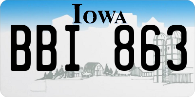 IA license plate BBI863