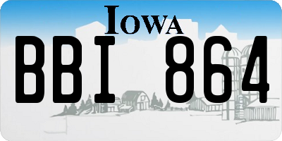 IA license plate BBI864