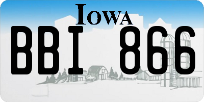 IA license plate BBI866