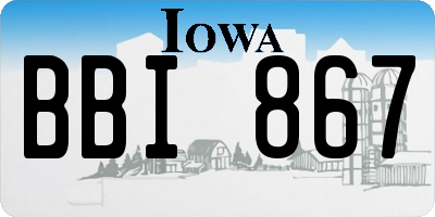 IA license plate BBI867