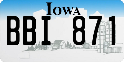 IA license plate BBI871