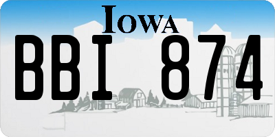 IA license plate BBI874