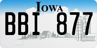 IA license plate BBI877