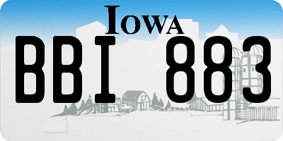 IA license plate BBI883