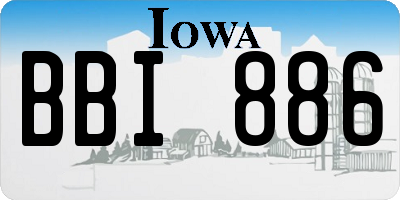 IA license plate BBI886