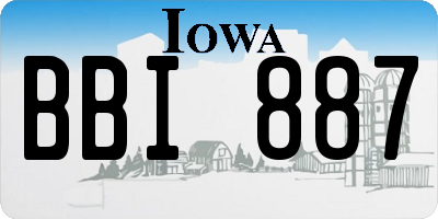 IA license plate BBI887