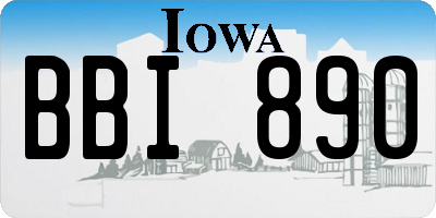 IA license plate BBI890