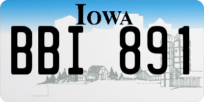 IA license plate BBI891