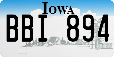 IA license plate BBI894