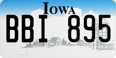 IA license plate BBI895