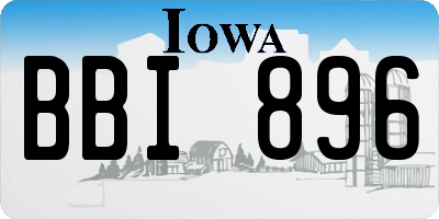 IA license plate BBI896