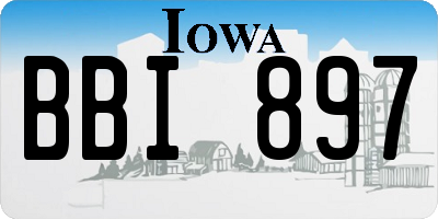 IA license plate BBI897