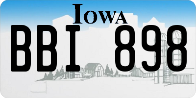 IA license plate BBI898