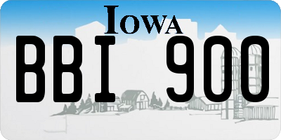 IA license plate BBI900