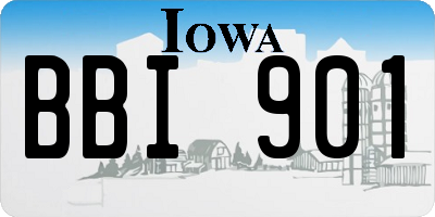 IA license plate BBI901