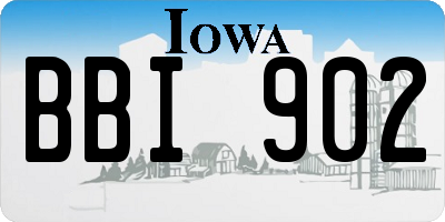 IA license plate BBI902