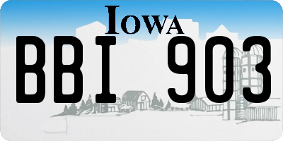 IA license plate BBI903