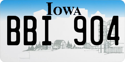 IA license plate BBI904
