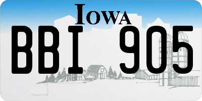 IA license plate BBI905