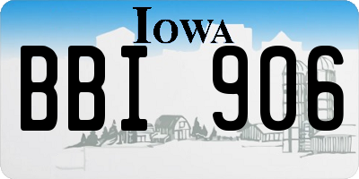 IA license plate BBI906