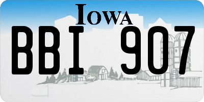 IA license plate BBI907